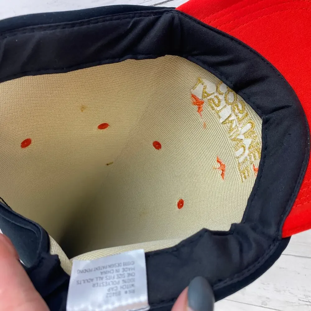 VTG 1999 Last Minute Costume Halloween Witch Hat Orange Black Bats On Size - Picture 6 of 9